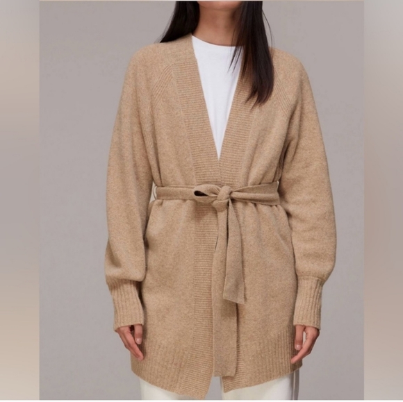 Whistles Sweaters - Whistles Knitted 100% Merino Wool Wrap Cardigan in ***NAVY*** | sz L